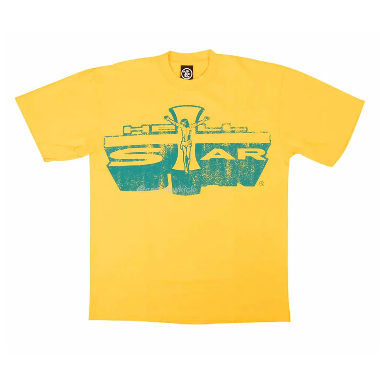 Hellstar Jesus Emblem Yellow T Shirt (1) - www.newkick.org